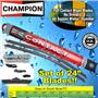 NEW (2) Pair Champion Full Contact 24" Inch All Season Windshield Wiper Blade