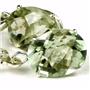 925 Sterling Silver Leverback Earrings, Green Amethyst, SE007