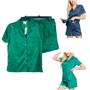 INK+IVY Womens 2 piece Pajama Notch Collar Top & Shorts Set Ch Size & Color New
