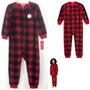 Family PJs Kids One Piece Pajama Red Check Choose Size New Boys Girls