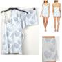 FLORA NIKROOZ Valerie Cami & Tap Shorts Pajama Set Gray Choose Size New T90134