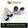 Stainless Steel 2" Inlet 3" Outlet Dual Exhaust Tips Slant Round Passenger Side