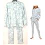 Roudelain Butter Knit Hood Top & Slim Pants Pajama Set Tie Dye Opt Size New